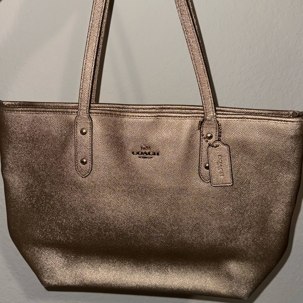 Coach Shimmering Gold Tote